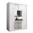 Schiebetürenschrank / Kleiderschrank Robinyera 03 mit Spiegel, Farbe: Weiß Matt - Abmessungen: 200 x 150 x 62 cm ( H x B x T)