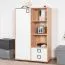 Kinderzimmer - Kommode Benjamin 26, Farbe: Buche / Weiß - 134 x 86 x 37 cm (H x B x T)