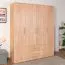 Schlafzimmer - Kleiderschrank, Farbe: Eiche Braun - 200 x 164 x 53 cm (H x B x T)