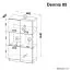 Jugendzimmer - Highboard Dennis 05, Farbe: Esche / Weiß - Abmessungen: 144 x 80 x 40 cm (H x B x T)