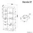 Jugendzimmer - Schrank Dennis 07, Farbe: Esche / Weiß - Abmessungen: 188 x 80 x 40 cm (H x B x T)