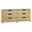 Kommode Kiefer massiv Vollholz natur 001 - Abmessung 80 x 160 x 47 cm (H x B x T)