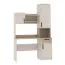 Jugendmöbel - Set L Fafe | 3-teilig | Farbe: Kaschmir / Eiche Cremona | schmaler Schrank | Schreibtisch mit Aufsatz | Kommode | dunkle Griffe | Soft-Close-Funktion