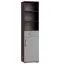 Regal Tabubil 22, Farbe: Wenge / Grau - Abmessungen: 200 x 50 x 41 cm (H x B x T)