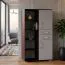 Regal Tabubil 17, Farbe: Wenge / Grau - Abmessungen: 145 x 80 x 41 cm (H x B x T)