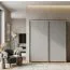 Schiebetürenschrank / Kleiderschrank Tabubil 32, Farbe: Wenge / Grau - Abmessungen: 200 x 200 x 60 cm (H x B x T)