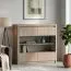 Vitrine Popondetta 15, Farbe: Sonoma Eiche - Abmessungen: 88 x 95 x 38 cm (H x B x T)