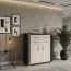 Kommode Aitape 47, Farbe: Sonoma Eiche dunkel / Sonoma Eiche hell - Abmessungen: 105 x 90 x 40 cm (H x B x T)