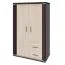 Schrank Aitape 06, Farbe: Sonoma Eiche dunkel / Sonoma Eiche hell - Abmessungen: 145 x 90 x 40 cm (H x B x T)