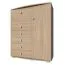 Kommode Rabaul 01, Farbe: Sonoma Eiche - Abmessungen: 140 x 120 x 40 cm (H x B x T)
