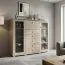 Vitrine Rabaul 03, Farbe: Sonoma Eiche - Abmessungen: 140 x 164 x 40 cm (H x B x T)