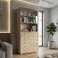 Vitrine Rabaul 26, Farbe: Sonoma Eiche - Abmessungen: 200 x 94 x 40 cm (H x B x T)