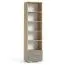 Regal Ciomas 28, Farbe: Sonoma Eiche / Grau - Abmessungen: 190 x 50 x 40 cm (H x B x T)