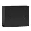 Schuhschrank mit viel Stauraum, in Schwarz, 82 x 100 x 26 cm, mit 2 Kippschubladen, quadratische Griffe, ABS-Kanten, Metallbeine