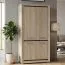 Drehtürenschrank / Kleiderschrank Kundiawa 32, Farbe: Sonoma Eiche hell / Sonoma Eiche dunkel - Abmessungen: 200 x 100 x 58 cm (H x B x T)