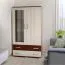 Vitrine Cikupa 24, Farbe: Nuss / Ulme - Abmessungen: 190 x 90 x 40 cm (H x B x T)