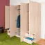 Drehtürenschrank / Kleiderschrank Kiunga 15, Farbe: Buche / Weiß - Abmessungen: 200 x 200 x 60 cm (H x B x T)