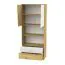 Schrank Sirte 04, Farbe: Eiche / Weiß matt - Abmessungen: 190 x 80 x 40 cm (H x B x T)