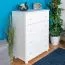 Kommode Kiefer massiv Vollholz Weiß Junco 144 – Abmessungen: 100 x 80 x 42 cm (H x B x T)