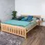 Doppelbett / Gästebett Buche massiv Vollholz natur 106, inkl. Lattenrost - Abmessung 160 x 200 cm