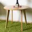 Couchtisch Eiche massiv natur Aurornis 78 (rund) - Abmessungen: 60 x 60 x 50 cm (B x T x H)