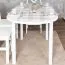 Ovaler Tisch Kiefer Weiß Junco 232B, Massivholz, 150 x 75 cm, eleganter Esstisch, stabil und robust, hohe Qualität, langlebig