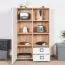 Kommode 26, Farbe: Buche / Weiß - 134 x 86 x 37 cm (H x B x T)