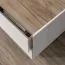 TV-Unterschrank Asau 04, Farbe: Kaschmir / Eiche dunkel - Abmessungen: 56 x 148 x 47 cm (H x B x T)
