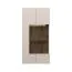 Hängevitrine Asau 10, Farbe: Kaschmir / Eiche dunkel - Abmessungen: 125 x 62 x 30 cm (H x B x T)