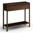 Konsolentisch | Sideboard | Farbe: Tabacco | Massivholz | Soft Close System | 1 Schublade | Eichenholz geölt | 1 Ablagefach | 83 x 33 x 80 cm | Seille 02 | gefräster Griff