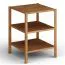 Regal | 2 Fächer | Höhe 60 cm | Massivholz | Eichenholz geölt | Farbe: Eiche | 43 x 43 x 60 cm | Seille 10