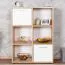 Regal Palpala 03, Farbe: Eiche Sonoma / Weiß - 110 x 80 x 35 cm (H x B x T)
