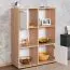 Regal Palpala 03, Farbe: Eiche Sonoma / Weiß - 110 x 80 x 35 cm (H x B x T)