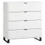 Kommode Chiflero 32, Farbe: Weiß - Abmessungen: 100 x 90 x 47 cm (H x B x T)