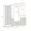 Elegante Garderobe Ringerike 07, Farbe: Anthrazit / Eiche Artisan - Abmessungen: 203 x 210 x 32 cm (H x B x T), mit drei Schubladen und 10 Fächern