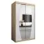 Schiebetürenschrank / Kleiderschrank Calvitero 02 mit Spiegel, Farbe: Eiche Sonoma / Weiß matt - Abmessungen: 200 x 120 x 62 cm ( H x B x T)