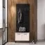 Garderobe mit modernem Design Creola 04 | 5 Garderobenhacken aus Kunststoff | Farbe: Kaschmir | Maße: 70 x 34 x 54 cm | für Eingangsbereich | ABS-kanten
