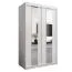 120 cm breiter Kleiderschrank mit 2 Türen | 5 Fächer | Farbe: Weiß Abbildung