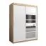 150 cm breiter Kleiderschrank mit 5 Fächern und 2 Türen | Farbe: Sonoma Eiche / Weiß Abbildung
