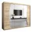 250 cm breiter Kleiderschrank mit 3 Türen | 10 Fächer | Farbe: Sonoma Eiche Abbildung