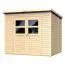 Holz-Gartenhaus 2 x 2,51 Meter (inkl. Dach) | Natur | Pultdach Abbildung
