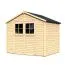 Holz-Gartenhaus 1,82 x 2,39 Meter (inkl. Dach) | Natur | Satteldach Abbildung