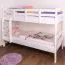Etagenbett 90 x 200 cm | Massivholz: Buche | Weiß Lackiert | umbaubar in zwei Einzelbetten | Premium-Qualität | inkl. Rollroste Abbildung