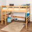 Hochbett 140 x 200 cm | Massivholz: Buche | Natur Lackiert | umbaubar in Einzelbett | Premium-Qualität | inkl. Rollrost Abbildung