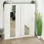 200 cm breiter Kleiderschrank mit 2 Türen | 6 Fächer | Farbe: Weiß Abbildung