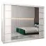 250 cm breiter Kleiderschrank mit 3 Türen | 10 Fächer | Farbe: Weiß Abbildung