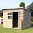 Holz-Gartenhaus 2,54 x 2,51 Meter (inkl. Dach) | Natur | Pultdach Abbildung
