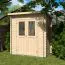 Holz-Gartenhaus 2,3 x 1,18 Meter (inkl. Dach) | Naturbelassen | Pultdach Abbildung