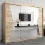 250 cm breiter Kleiderschrank mit 10 Fächern und 3 Türen | Farbe: Sonoma Eiche Abbildung
