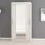 100 cm breiter Kleiderschrank mit 5 Fächern und 2 Türen | Farbe: Weiß Abbildung